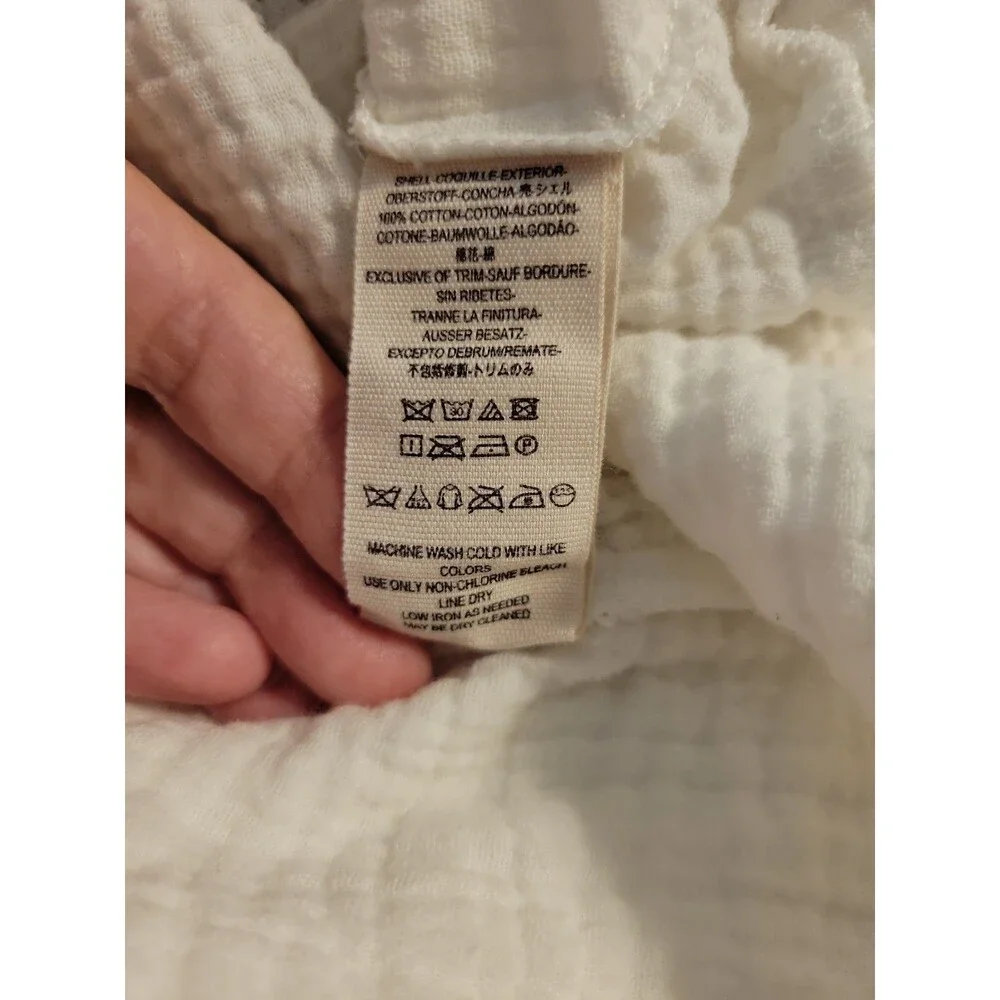 Free People Sunstreaks Tie Front Gauzy Top Woman Size Small